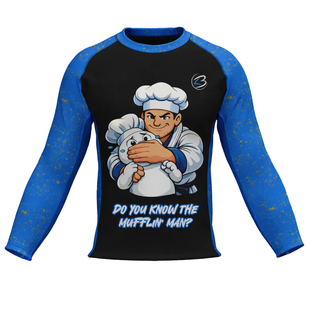 Long-sleeve shirt with cartoon character and text on a white background