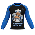 Long-sleeve shirt with cartoon character and text on a white background